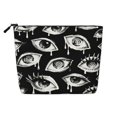Imagem de Xalvyriehf Pequena bolsa de maquiagem para bolsa – bolsas de cosméticos para crianças, bolsa de higiene pessoal de viagem para meninos e meninas, bolsa organizadora de acessórios para presentes, Olho