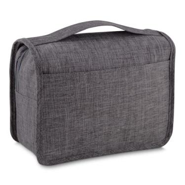 Imagem de Necessaire Grande com Cabide Poliéster Cinza para Viagens