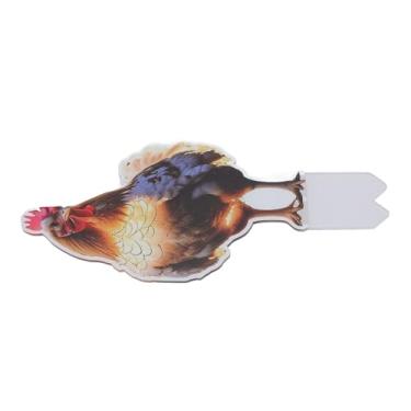 Imagem de ZJchao Sinal de Quintal de Frango de Natal, Decoração Externa de Galo de Dupla Face Em Acrílico Resistente à água Com Estaca de, para Quintal de Jardim de Gramado (DCJ012)