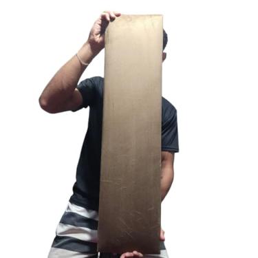 Imagem de Cabeceira Modular Estofada 60x20cm + 120x20cm | Painel Decorativo para Cama | Autocolante, Macia, Design Moderno para Quarto(20UN 20X80CM VELUDO MARROM CLA)