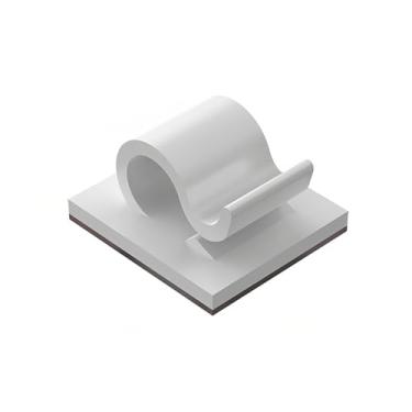 Imagem de 20 clipes autoadesivos para cabos, ganchos de suporte de arame, organizador de cabos, gerenciamento de cabos para embaixo da mesa, parede, carro, escritório, clipes de luz, organizadores de fios