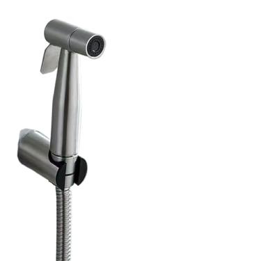 Imagem de Ducha Higiênica Com Registro Torneira Dupla Escovado Banheiro Lavabo(B-Prata-1.2M)