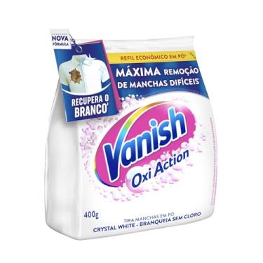 Imagem de Vanish Tira Manchas Em Pó Crystal White Oxi Action 400G Para Roupas Brancas Refil Econômico
