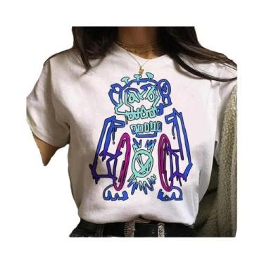 Imagem de Camiseta Unissex Jinx Arcane Monkey Anime Cosplay Estilo Grunge Estéti