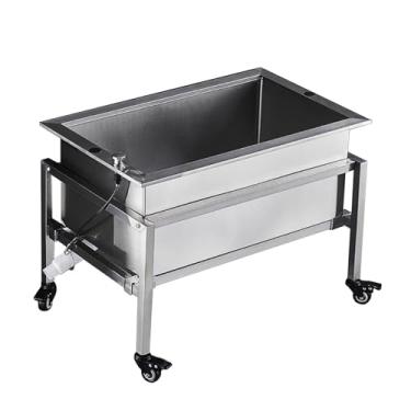 Imagem de Lavatórios de lavanderia, pia de cozinha de restaurante comercial, pia de garagem industrial, pia utilitária de aço inoxidável, para garagem, restaurante, cozinha, lavanderia, ao ar livre (73 cm/28,7