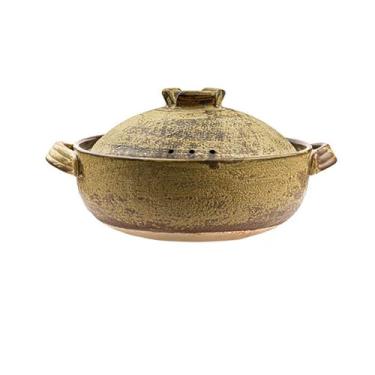 Imagem de LLXYZJR Panela quente de cerâmica, caçarola, panela de barro para cozinhar, panela de remédio de alta temperatura, panela de barro para cozinhar, panela para ensopado, sopa, vapor (tamanho: 1600 ml)