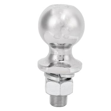 Imagem de Cryfokt Bola de Engate de Porca Hexagonal Cromada, 1-7/8 pol., Capacidade de Reboque Forte e Durável, 2.000 Libras para Atv, Utv, Trator de Gramado, Cromado