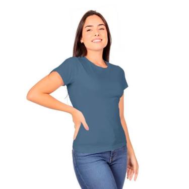 Imagem de Camiseta Feminina Baby Look Lisa Blusinha De Algodão 4770 - Fashion Ne