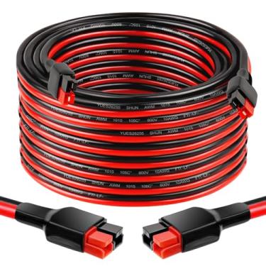 Imagem de MOOKEERF Cabo de extensão Anderson 10AWG – Cabo de extensão solar de 1,5 m Conector Anderson para gerador solar de painel solar de estação de energia portátil