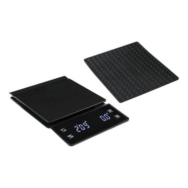 Imagem de KiBcsLic Balança de cozinha multifuncional e precisa com temporizador para preparo de alimentos, ideal para cafés, confeitarias, uso doméstico e culinária.