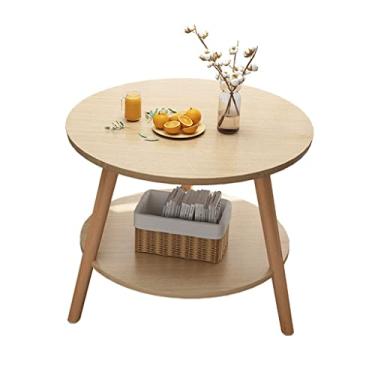 Imagem de Sofá-mesa de cabeceira para casa, mesa de cabeceira simples, sala de estar, quarto, mesa redonda pequena, mesa de cabeceira criativa, mesa lateral redonda pequena (A)