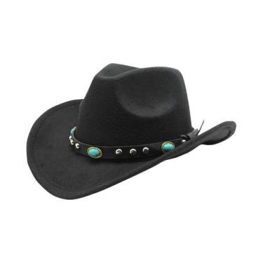 Imagem de Chapéu De Cowboy Ocidental Estilo Étnico Feminino Com Corda Trançada E