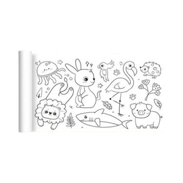 Imagem de Papel De Pintura Educacional Para Crianças DIY, Rolo De Desenho Com Pa