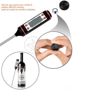Imagem de Termômetro Culinário Cozinha Digital Mede -50ºc A +300ºc