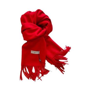 Imagem de Cachecol Feminino Longo De Caxemira Quente Para Inverno, 26 Cores, Xal