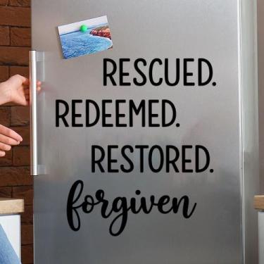 Imagem de Adesivos de parede Inspirational Rescued Redeemed Restored PVC - yiwei