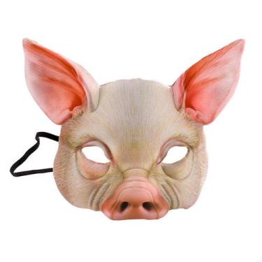 Imagem de Fantasia de cosplay de Halloween com máscara animal M Half Face Pig - 