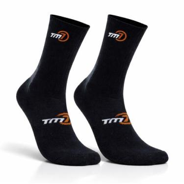 Imagem de Meia Cano Médio para Vôlei TM7 Sports -, Preto, 43/46