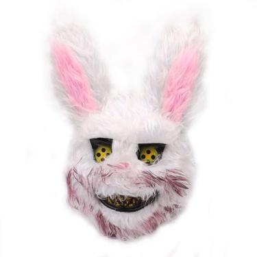 Imagem de Máscara de cosplay Bloody Bunny Halloween Horror Plush Cosplay - yiwei
