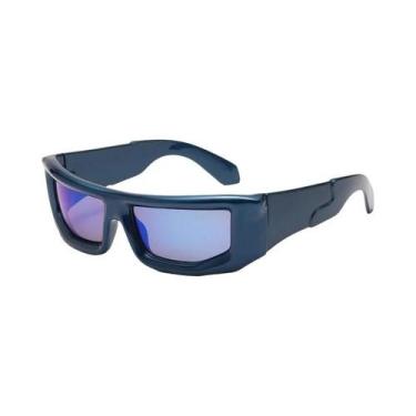 Imagem de Óculos De Ciclismo Cyberpunk Prateados Y2K, Tendência De Moda, Estilo 