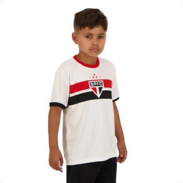 Imagem de Camisa São Paulo Stencil Juvenil Branca - Braziliane, 12, Branco