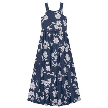 Imagem de Vestido longo infantil menina de flores Brandili Azul