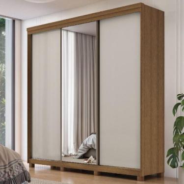 Imagem de Guarda Roupa Casal 3 Portas de Correr com Espelho Rimo New Honduras, J