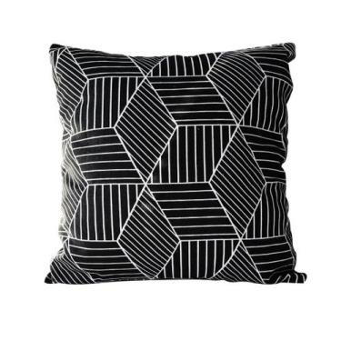 Imagem de Capa de almofada estampa geométrica 100% poliéster  40x40cm - Amigold