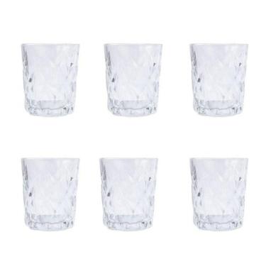 Imagem de Jogo de copo baixo em vidro alto relevo com 6 peças 305 ml - Wincy