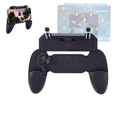 Imagem de Controle Gamer Manual Com Gatilhos Suporte Celular Joystick