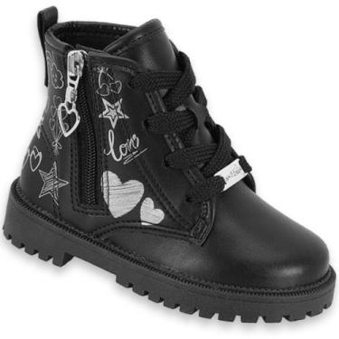 Imagem de Coturno Infantil Molekinha 2126.534 Meninas, Preto, 21