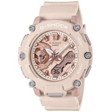Imagem de Relógio CASIO G-SHOCK feminino rosa anadigi GMA-S2200M-4ADR