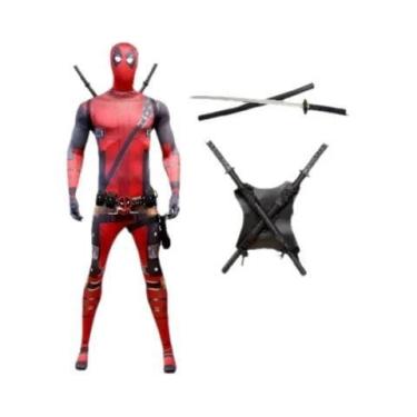 Imagem de Fantasia Deadpool Para Adultos E Crianças 2025, Macacão De Super-Herói