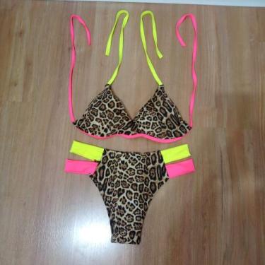 Imagem de Biquíni plus size neon de oncinha