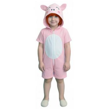 Imagem de Fantasia Infantil Roupa Safari Leão Porco Coelho Tubarão Com Zíper e R
