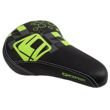 Imagem de Selim Gios Bmx Sela Bike Bicicleta Preto / Amarelo - BIKE STILO