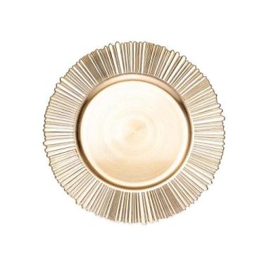 Imagem de Sousplat Wolff de Plástico Solar Dourado 33cm