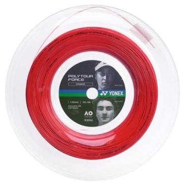 Imagem de Corda Yonex Poly Tour Force 16L 1.25mm Vermelha - Rolo com 200 Metros