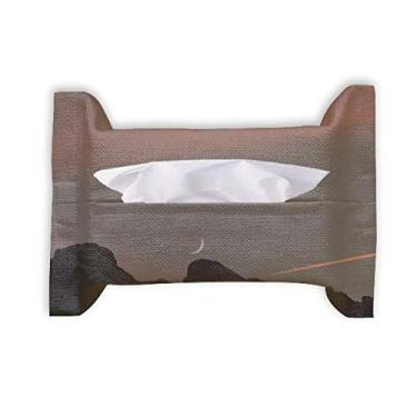 Imagem de Moon Mountain Sky Art Deco Presente Fashion Papel Toalha Facial Saco de Guardanapo