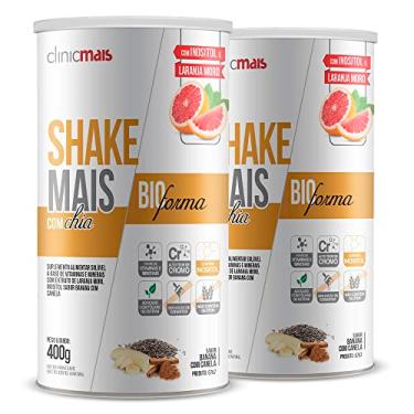 Imagem de Kit 2 Shake Bioforma com Chia Clinic Mais Banana com Canela 400g