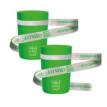 Imagem de 2 Copos Eco Verde com Cordão Green Cups 200 ml