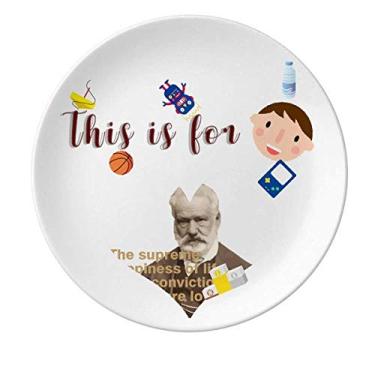 Imagem de Prato de porcelana Hugo French Romance Jantar Redondo Prato Boy Man