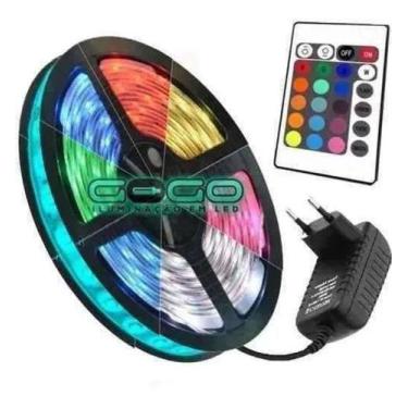 Imagem de Fita De Led Colorida C/ Fonte 5Mt - Durawell - Rgb