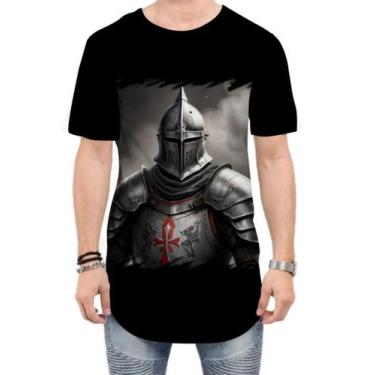 Imagem de Camiseta Longline Cavaleiro Templário Cruzadas Paladino 4 - Kasubeck S