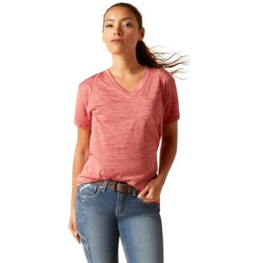 Imagem de ARIAT Camiseta feminina Rebar Evolution, Vermelho mineral, PP