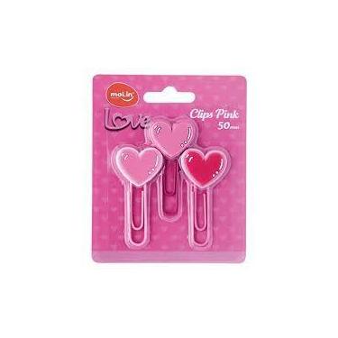 Imagem de Clips Coração Love Pink - Molin