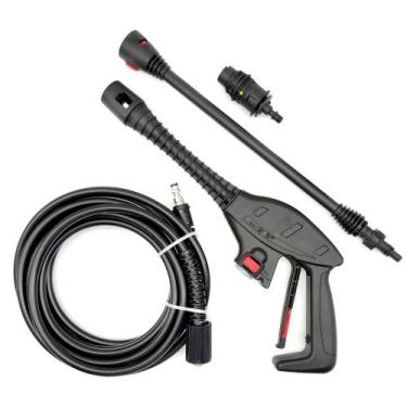 Imagem de Kit Gatilho Mangueira 5M Lança Bico Leque para Lavajato Lavor Wash Icl