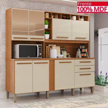 Imagem de Cozinha  8 Portas 2 Gavetas Aurora Com Espelho - Tudo de Móveis