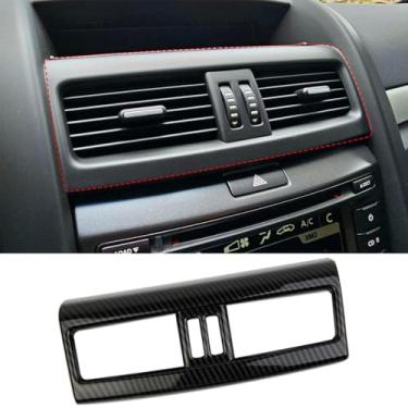 Imagem de HAPPYHORSE Acabamento da tampa da saída de ar do console central do carro compatível com Pontiac G8 ABS fibra de carbono grão console central ar condicionado painel CA saída de ar acessórios