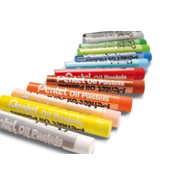Imagem de Giz Pastel Oleoso Oil Pastel Pentel 12 cores